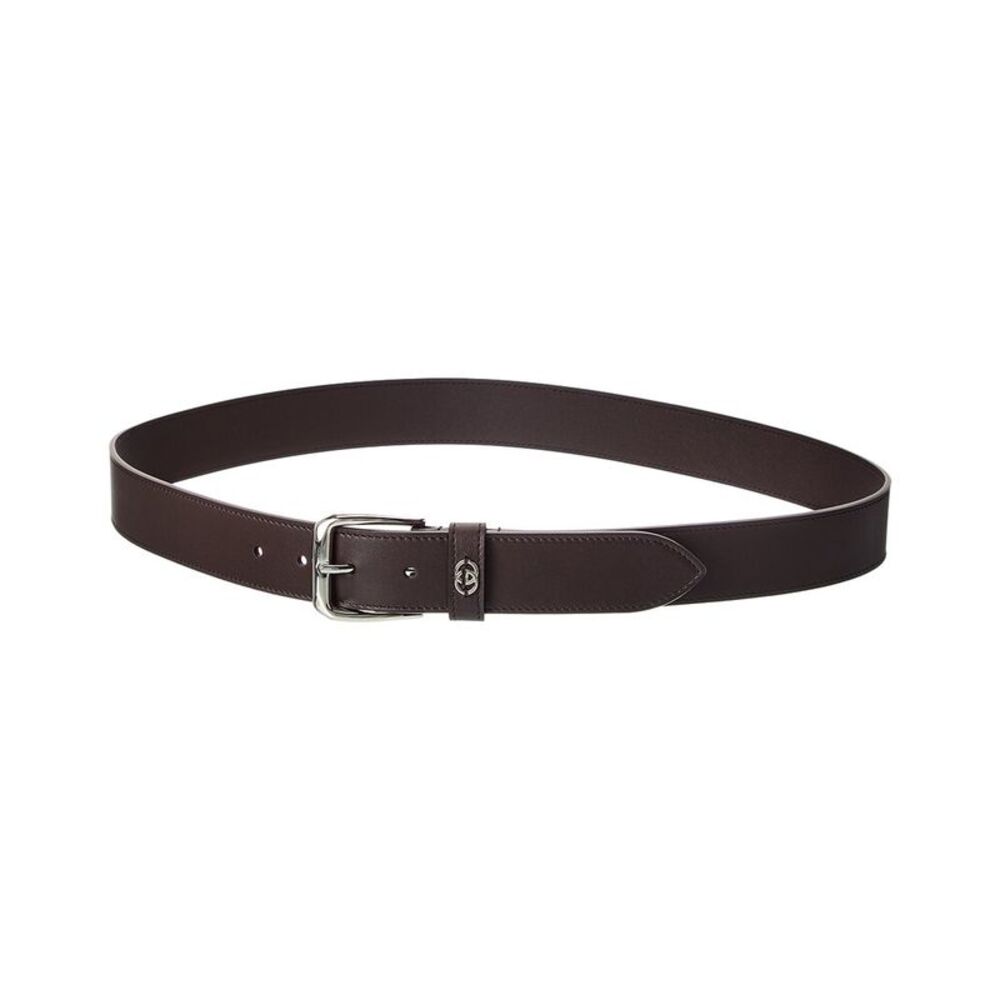 Gucci Interlocking G Leather Belt, Brown